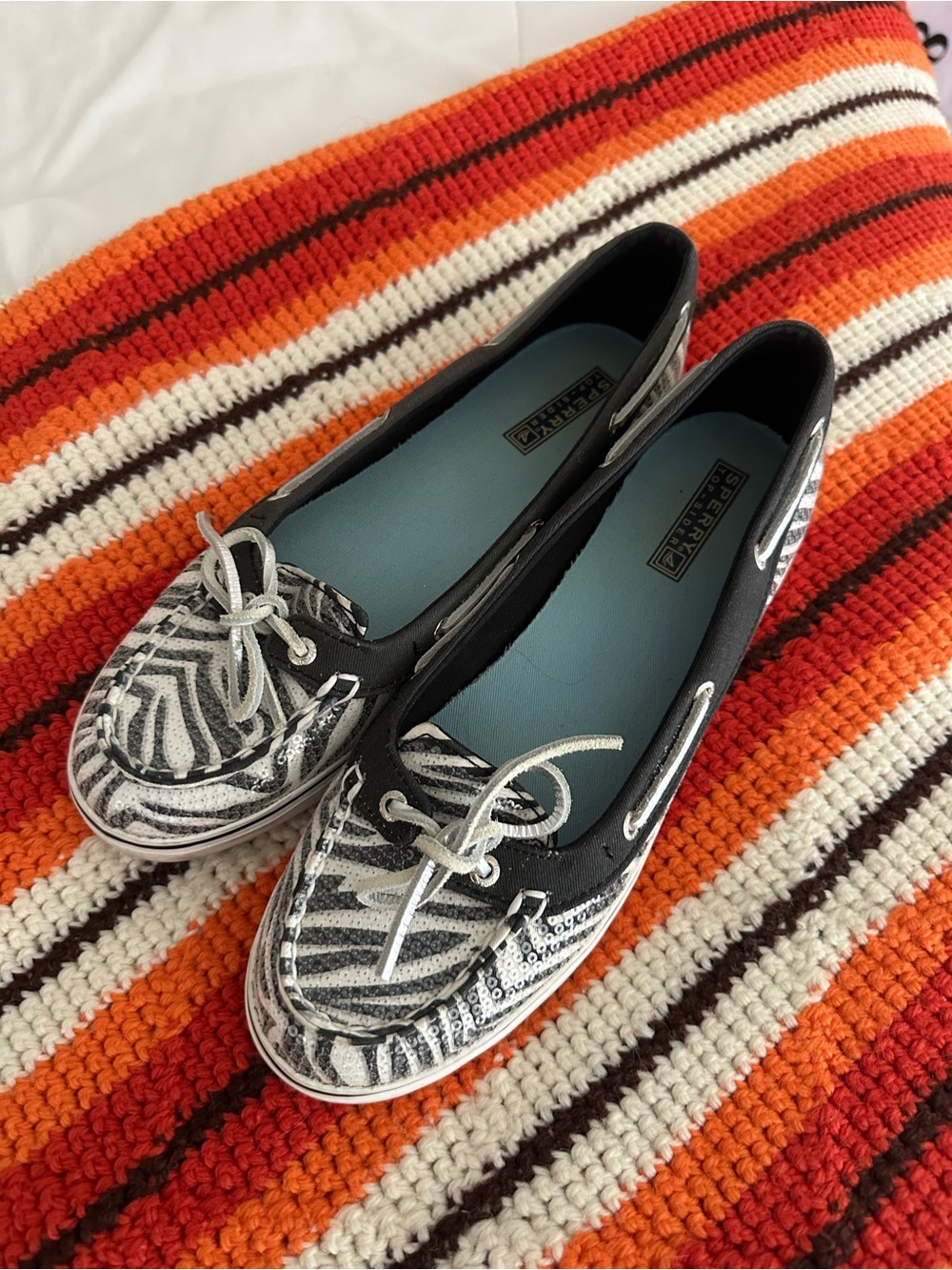 Sperry Zebra-Print Boat Shoes